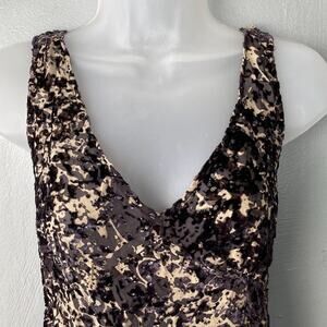 Whimsigoth Burnout Velvet Babydoll Tank Top Size 12 Sheer Silk Y2K Dark Fairy